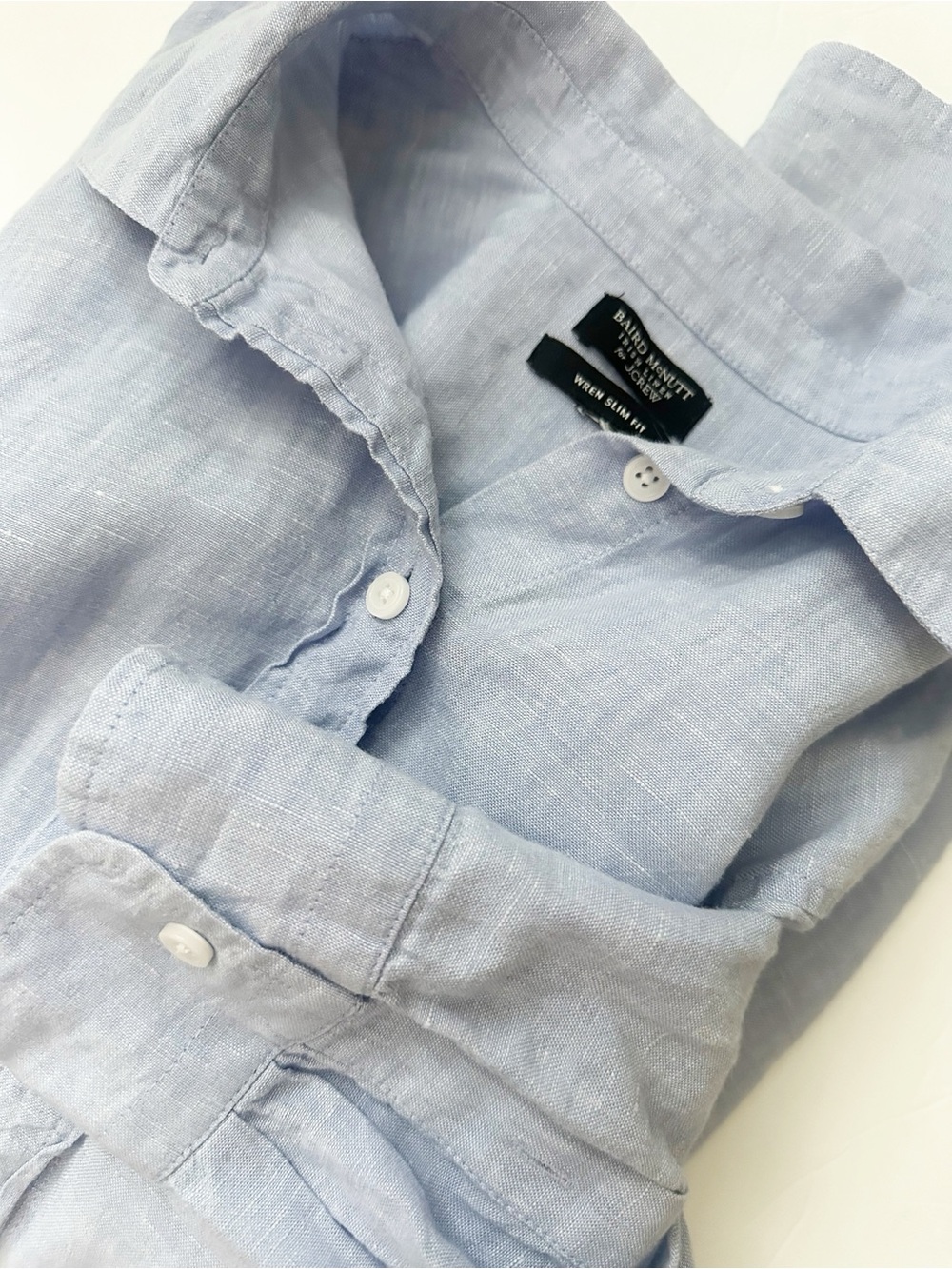 J. Crew Wren Slim Fit Shirt Baird Mcnutt Irish Linen 2XL